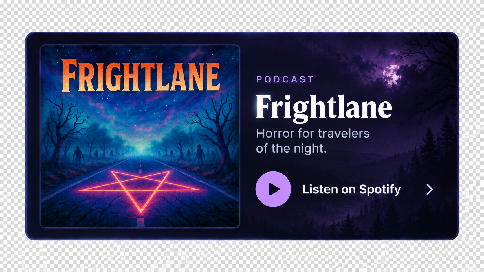 Frightlane podcast artwork. Listen on Spotify.